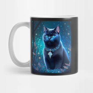 Magical Black British Shorthair Cat Mug